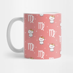 Virgo Zodiac Cat Pattern Mug